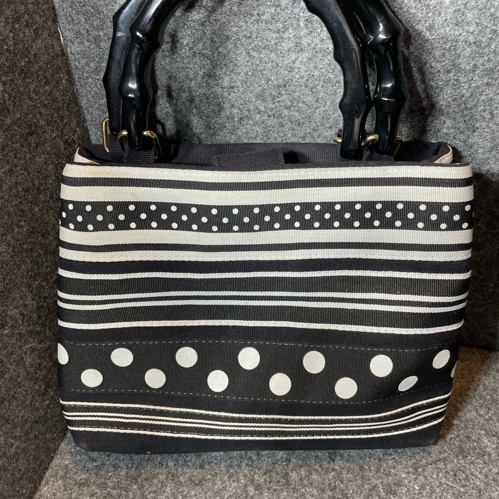 Chic Black and White Patterned Tote Bag